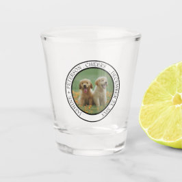 Custom Dog Wedding Favor Dog of Honor Photo cheers Schnapsglas
