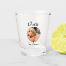 Custom Dog Wedding Favor Dog of Honor Photo cheers Schnapsglas