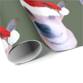 Custom Dog Weihnachts-Foto Geschenkpapier (Rolleneckpunkt)