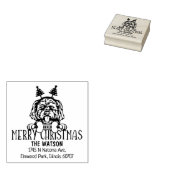 Custom Dog Weihnachts-Rücksendeadresse Gummistempel (Stempel)