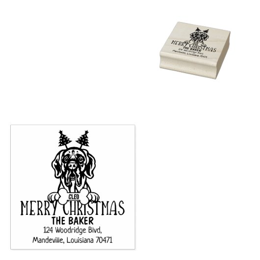 Custom Dog Weihnachts-Rücksendeadresse Gummistempel (Stempel)