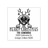 Custom Dog Weihnachts-Rücksendeadresse Gummistempel (Prägung)