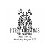 Custom Dog Weihnachts-Rücksendeadresse Gummistempel (Prägung)