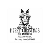 Custom Dog Weihnachts-Rücksendeadresse Gummistempel (Prägung)
