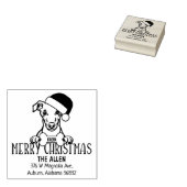 Custom Dog Weihnachts-Rücksendeadresse Gummistempel (Stempel)