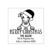 Custom Dog Weihnachts-Rücksendeadresse Gummistempel (Prägung)