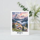 Custom Dolomiten Italien Alpen Postkarte (Stehend Vorderseite)