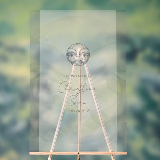 Custom Dolphin Theme Wedding Sign Acrylschild (Neutral)