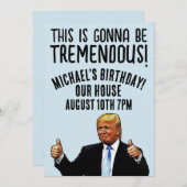 CUSTOM DONALD TRUMP GEBURTSTAGLICHE PARTEIEINLAGEN EINLADUNG (Vorne/Hinten)