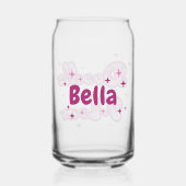 Custom Doodle Mom Pink Hearts Personalized Name Dosenglas (Vorderseite)