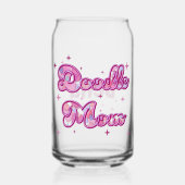 Custom Doodle Mom Pink Hearts Personalized Name Dosenglas (Rückseite)