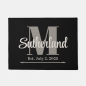 Custom Doormat Hochzeitsgeschenk Idee Est Nachname Fußmatte (Vorderseite)