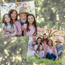 Custom Doppelseitenfamilie Zwei Fotos Weihnachten