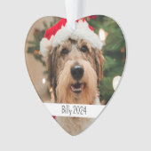 Custom Double Side Dog Pet Weihnachten Ornament (Vorderseite)