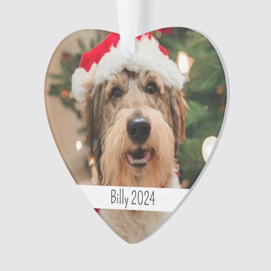 Custom Double Side Dog Pet Weihnachten Ornament (Vorderseite)