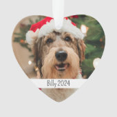 Custom Double Side Dog Pet Weihnachten Ornament (Vorderseite)
