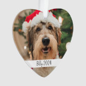 Custom Double Side Dog Pet Weihnachten Ornament (Vorderseite)