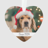 Custom Double Side Dog Pet Weihnachten Ornament (Rückseite)