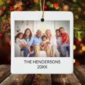 Custom Double Side Family Foto Portait Weihnachten Keramikornament