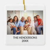 Custom Double Side Family Foto Portait Weihnachten Keramikornament (Vorderseite)