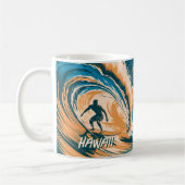 Custom Double Side Honolulu Diamond Head Surfing Kaffeetasse (Links)