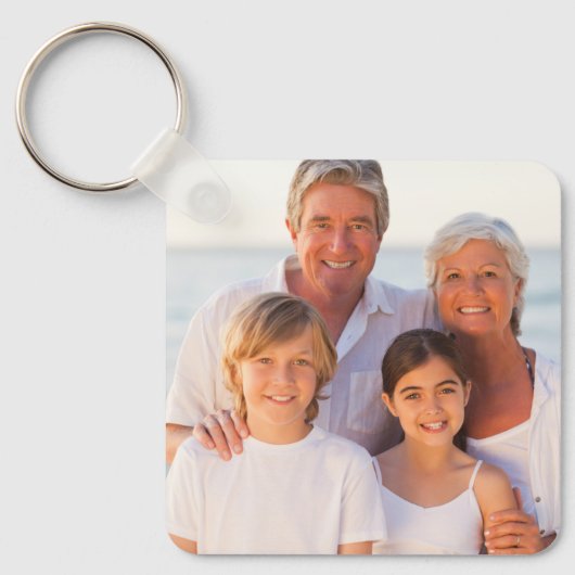 Custom Double Sided 2 Photo Family Schlüsselanhänger (Vorderseite)
