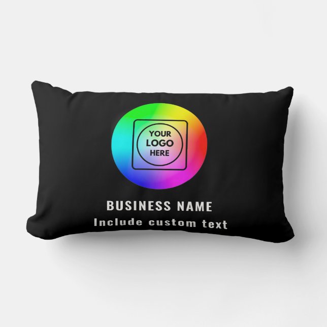 Custom Double-Sided Company Logo Lumbar Pillow Lendenkissen (Vorderseite)