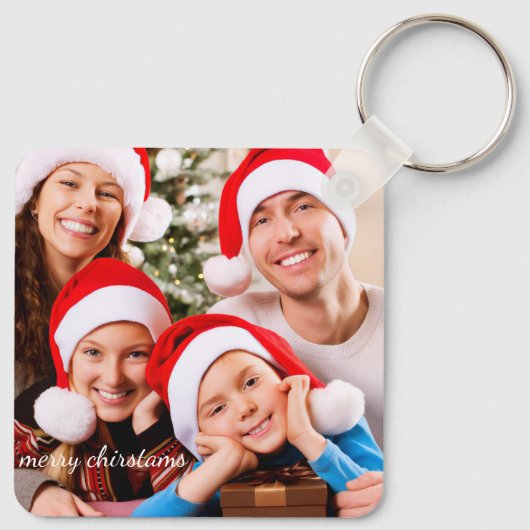 Custom Double-Sided Family Photo Keychain Keepsake Schlüsselanhänger (Rückseite)