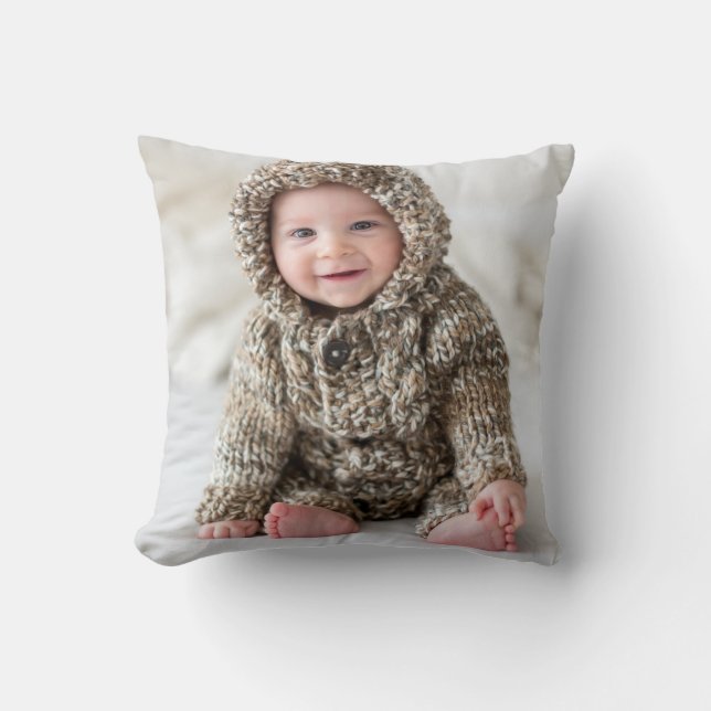 Custom Double Sided Family Photo Kissen (Vorderseite)