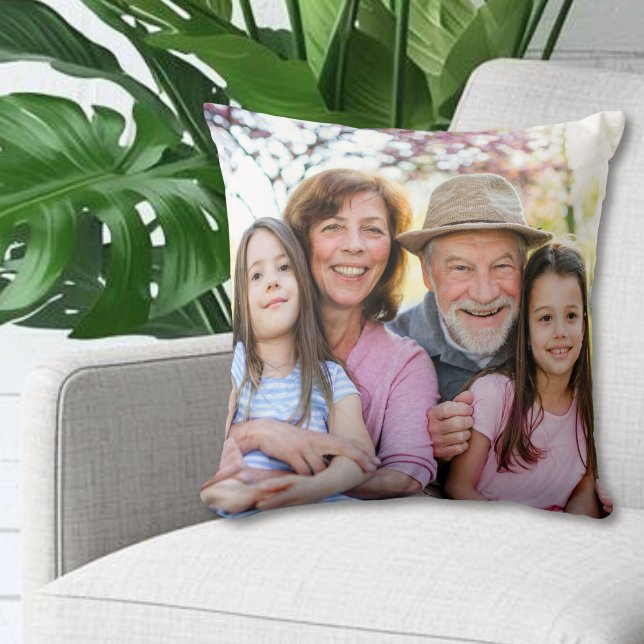 Custom Double Sided Family Photo Kissen (Custom Double Sided Family Photo Throw Pillow)