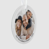 Custom Double Sided Family Two Photo Christmas Ornament (Vorderseite)