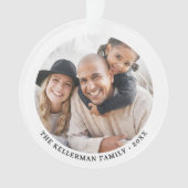 Custom Double Sided Family Two Photo Christmas Ornament (Vorderseite)