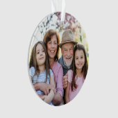 Custom Double Sided Family Two Photo Christmas Ornament (Vorderseite)