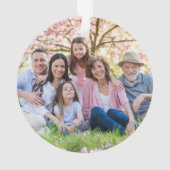 Custom Double Sided Family Two Photo Christmas Ornament (Rückseite)