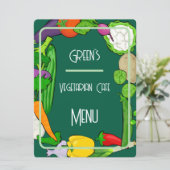 Custom Double Sided Flat Menu Template Menükarte (Stehend Vorderseite)