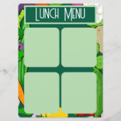 Custom Double Sided Flat Menu Template Menükarte (Rückseite)