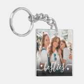 Custom Double Sided Friend Two Photo Schlüsselanhänger (Vorderseite links)