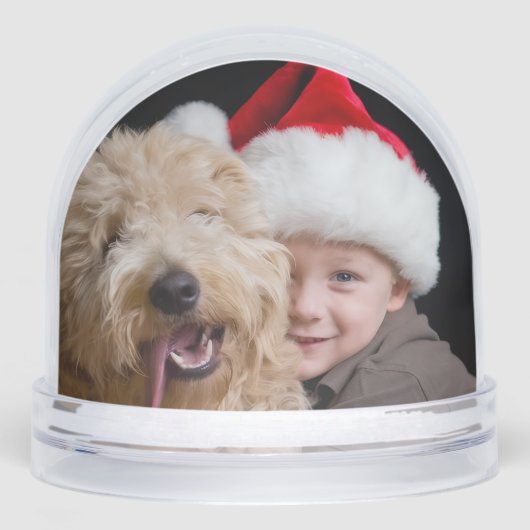 Custom Double-Sided Photo Holiday Snow Globe Schneekugeln (Vorderseite)