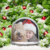 Custom Double-Sided Photo Holiday Snow Globe Schneekugeln (Weihnachten)
