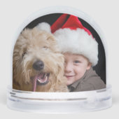 Custom Double-Sided Photo Holiday Snow Globe Schneekugeln (Rückseite)