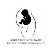 Custom Doula & Birth Coach Professional Logo Gummistempel (Prägung)