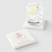 Custom Doula Birth Coach Steinuntersetzer (Seitenansicht)