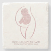 Custom Doula Birth Coach Steinuntersetzer (Vorderseite)