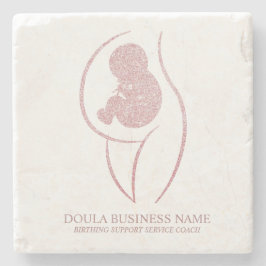 Custom Doula Birth Coach Steinuntersetzer