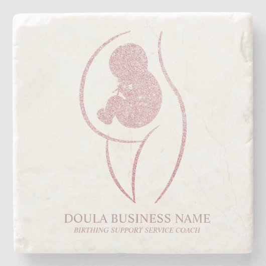 Custom Doula Birth Coach Steinuntersetzer (Vorderseite)