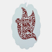 Custom Dove Sign Church | QR-Code Ornament Karte (Rechts)
