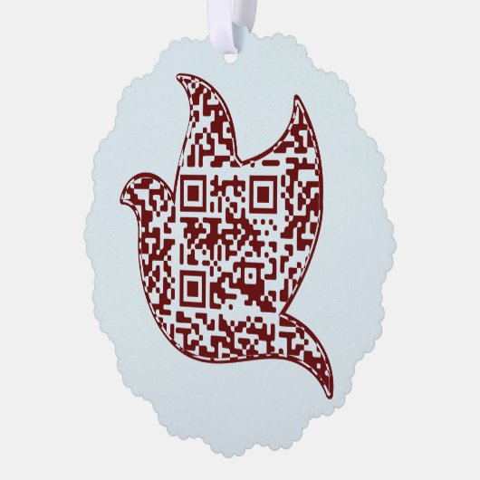 Custom Dove Sign Church | QR-Code Ornament Karte (Links)
