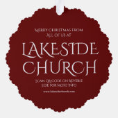Custom Dove Sign Church | QR-Code Ornament Karte (Rückseite)