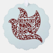 Custom Dove Sign Church | QR-Code Ornament Karte (Vorderseite)