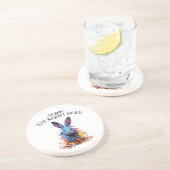 Custom Down Down Rabbit Hole Blue Bunny Getränkeuntersetzer (Seite)